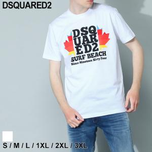 ディースクエアード Tシャツ DSQUARED2 メンズ カットソー 半袖 ロゴ SURF BEACH ブランド トップス スリムフィット D2GD1135S23009｜zen