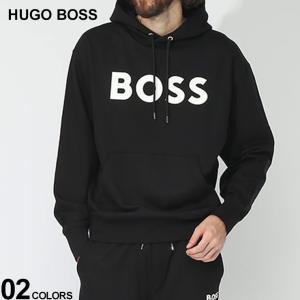 ヒューゴボス パーカー HUGO BOSS メンズ フーディー スウェット ロゴ プリント ブランド トップス 長袖 セットアップ対応 レギュラーフィット HB50496661｜ゼンオンライン