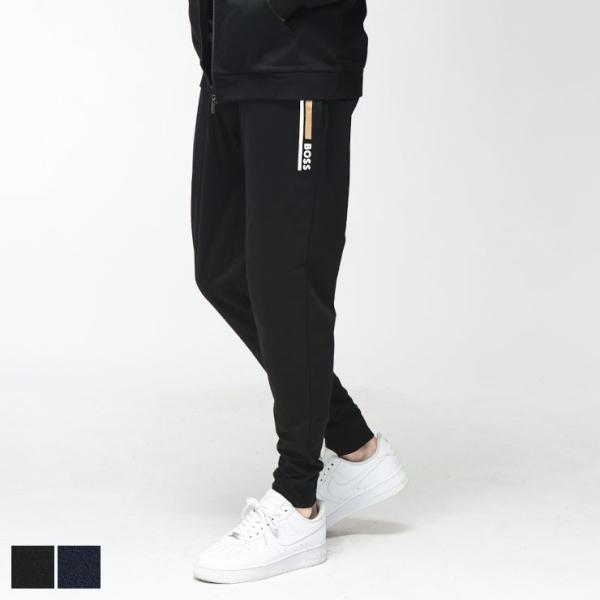 ヒューゴボス メンズ パンツ HUGO BOSS ロゴプリント ウエストコード ロングパンツ HBU...