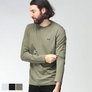 ヒューゴボス メンズ Tシャツ HUGO BOSS 長袖 ミニロゴ クルーネック カットソー HBG50506365 ブランド トップス ロンT シンプル