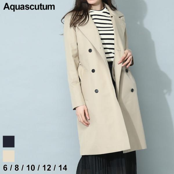 アクアスキュータム Aquascutum トレンチコート トレンチ コート ロング コットン ダブル...