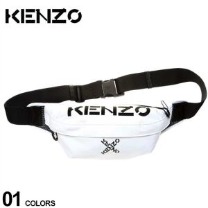 ケンゾー メンズ バッグ KENZO ロゴXプリント ジップ開き ベルトバッグ KZFA65SA221F21｜zen