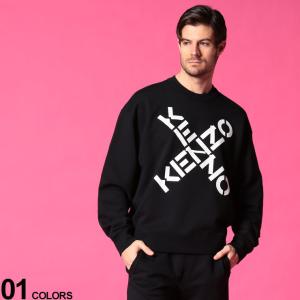 KENZO メンズ トレーナー ケンゾー ロゴ プリント クルーネック スウェット SPORT OVERSIZE ブランド トップス コットン オーバーサイズ KZFA65SW5214MS｜zen