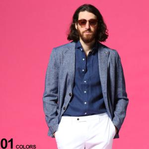 LARDINI ラルディーニ 綿麻 デニムルック シングル 2ツ釦 ジャケット