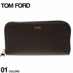 トム フォード メンズ 財布 TOM FORD レザー ロゴ ラウンドジップ 長財布 TFY0241...