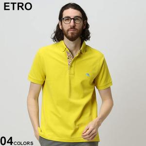 エトロ メンズ ポロシャツ 半袖 ETRO  ペイズリー 綿100％ ペガサス ワンポイント ブランド ET221U1Y1429195