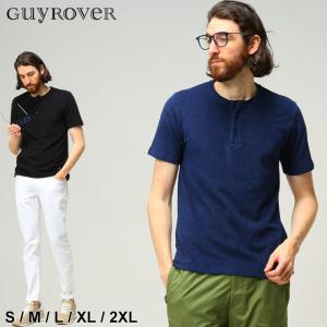 ギローバー Tシャツ 半袖 メンズ GUY ROVER パイル 無地 ヘンリーネック ブランド パイル素材 大きいサイズ GRTC441521501｜zen