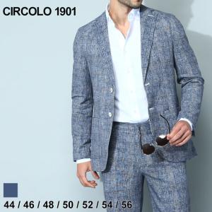 チルコロ ジャケット CIRCOLO 1901 メンズ ストレッチ チェック ブランド アウター サマージャケット 大きいサイズあり セットアップ対応 CICN3947MP｜zen