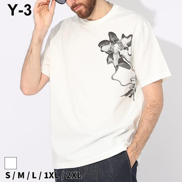 Y-3 Tシャツ ワイスリー メンズ カットソー 半袖 グラフィックフラワー GFX SS TEE ...