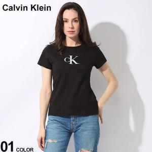 Calvin Klein (カルバンクライン) ロゴプリント クルーネック 半袖 Tシャツ CKLJ20J222343｜ゼンオンライン