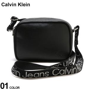 Calvin Klein  (カルバンクライン) フェイクレザー ワンポイントロゴ クロスボディバッグ CKLK60K611554