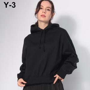 ワイスリー Y-3 ワンポイント ロゴ ショート丈 プルオアーバー パーカー BOXY Y3LJD9790