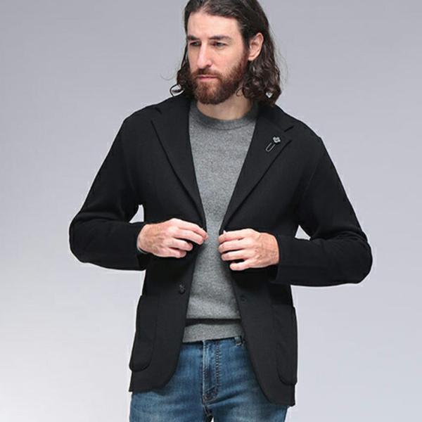 ラルディーニ メンズ LARDINI シングル2つ釦ニットジャケット  カジュアルジャケット LDL...