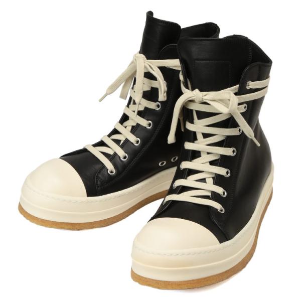 リック・オウエンス Rick Owens ハイカット レザースニーカー CREEP SNEAKERS...