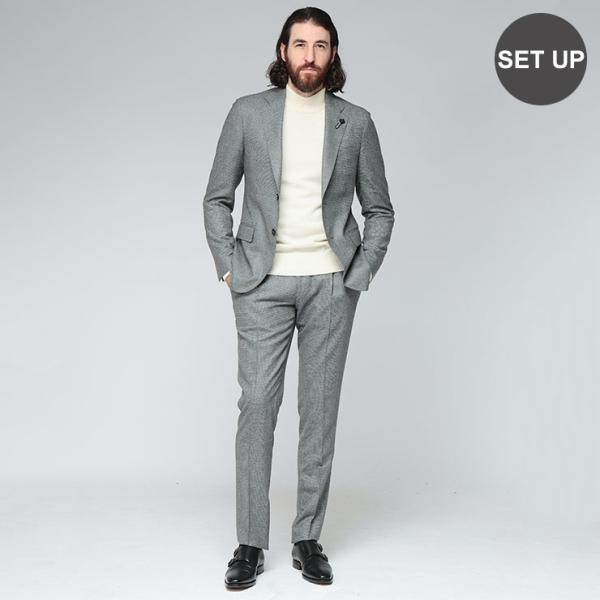 ラルディーニ スーツ セットアップ LARDINI メンズ シングル 2ツ釦 ワンタック ビジネスス...