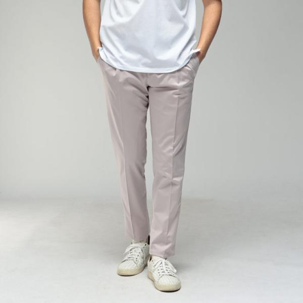 ラルディーニ メンズ パンツ LARDINI コットンサテン ワンタック スラックス LDSOHOC...