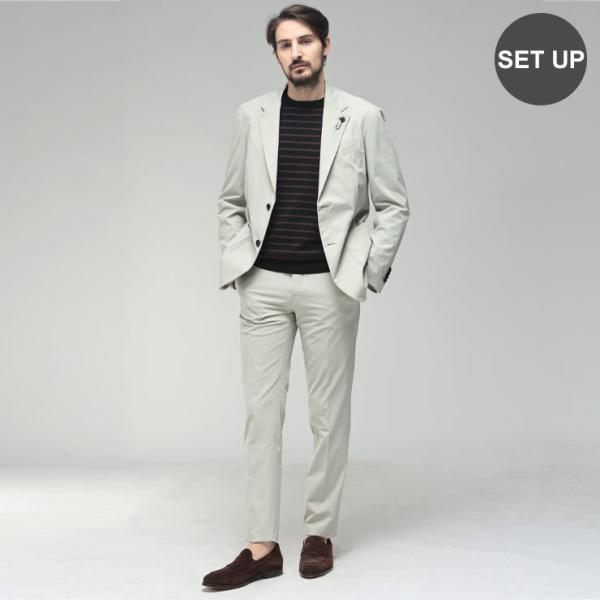 ラルディーニ メンズ スーツ LARDINI ストレッチナイロン カジュアル セットアップ スーツ ...