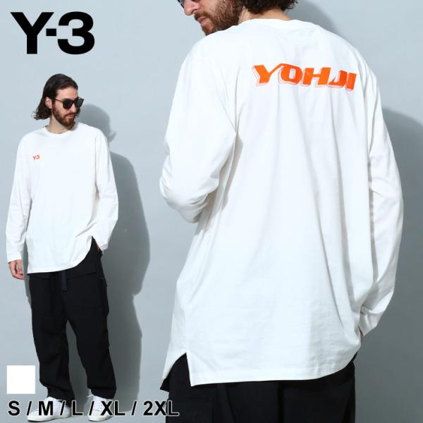 ワイスリー メンズ Tシャツ 長袖 Y-3 ブランド ロンT トップス ロゴ バックロゴ プリント ...