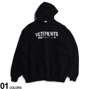 ヴェトモン パーカー VETEMENTS メンズ フーディー スウェット ロゴ ブランド トップス 長袖 オーバーサイズ VMUE54HD100B｜zen