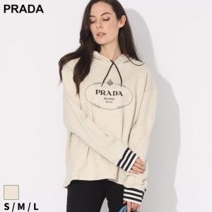 プラダ パーカー PRADA レディース フーディー プルパーカー ロゴエンブロタリー ブランド トップス PRL134677｜zen