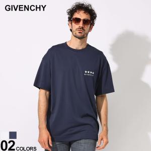 GIVENCHY (ジバンシィ) BIGロゴ バックプリント クルーネック 半袖 Tシャツ GVBM71JA3YJ5｜zen