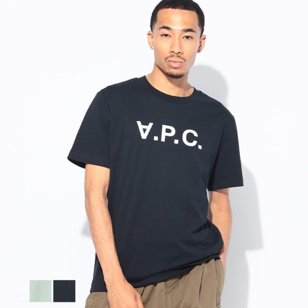 アーペーセー A.P.C. フロッキー ロゴ クルーネック 半袖 Tシャツ メンズ STANDARD...