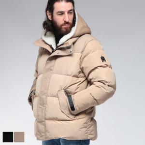 マッカージュ メンズ ダウン ブルゾン MACKAGE ムートンレイヤード フルジップ ダウンジャケット MKGRILEY5｜ゼンオンライン