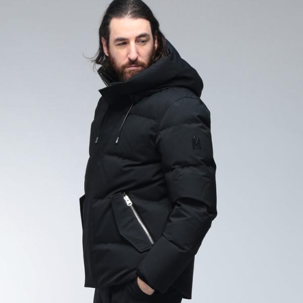 マッカージュ ダウン ブルゾン メンズ MACKAGE ロゴ レイヤード フルジップ ダウンジャケッ...