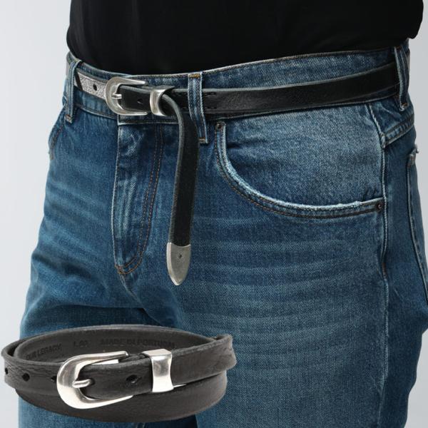 アワーレガシー メンズ ベルト OUR LEGACY カーフレザー 2cm幅 ピンバックル カジュア...