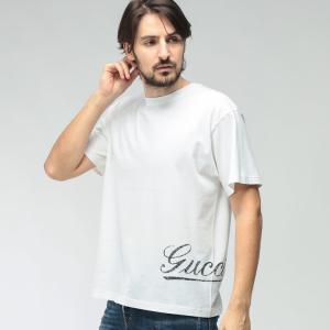 グッチ GUCCI メンズ Tシャツ 半袖 GC856477XJHQMコットン100％ スクリプトロゴ クルーネック カットソー ブランド トップス コットン プリント