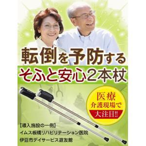 【歩行補助 転倒予防】そふと安心2本杖【つえ ...の詳細画像4