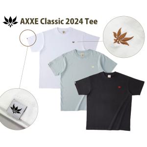 AXXE Classic：2024 オーガニックコットン Tee 刺繍ロゴ アックスクラッシック Tシャツ