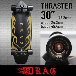 DRAG SKATEBOARD：30inch THRASTER FIRE サーフ系 カービングトラック装着スケートボード 30インチ／ドラッグ スケートボード carving surf skate｜zenithgaragesurfplus