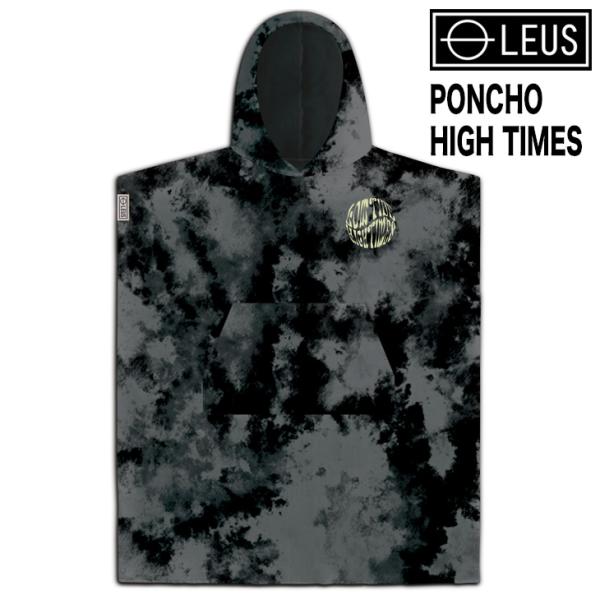 LEUS PONCHO HIGH TIMES：サーフィン・プール 着替え用 ポンチョ カンガルーポケ...