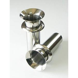 お墓の花立て用 ステンレス花筒ツバ付き Φ44落とし込み