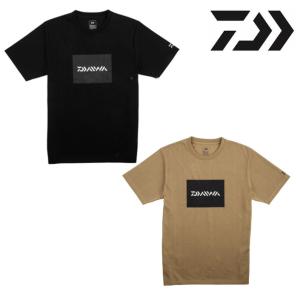 ダイワ Tシャツ DE-81009　BOXロゴ ブラック モカ