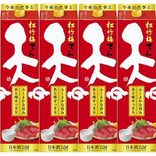 宝酒造 松竹梅 天 3L パック 3000ml×4本 1ケース u-yu