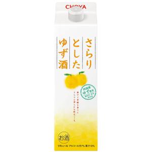 チョーヤ梅酒 さらりとしたゆず酒 1L パック 1000ml×6本