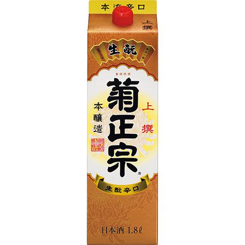 菊正宗 上撰 本醸造 1.8Lパック 1800ml×6本 1ケース 日本酒 u-yu