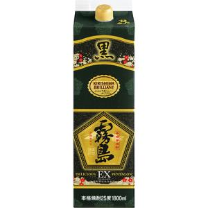 霧島酒造 芋焼酎 黒霧島EX 1.8L パック 1800ml×6本 ケース u-yu