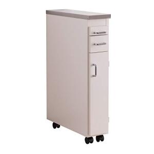 ライフスタイリングショップ キッチンワゴン ホワイト 幅15×奥行55×高さ80cm dm-c615-15