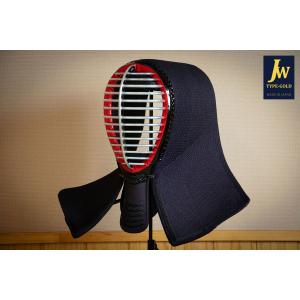 【刺繍無料 手作り受注生産】 剣道 面 防具単品 日本製 国産 （面乳革・面紐付き）JW-GOLD JW 手作り 伝統工芸品 剣道具 武具 おすすめ めん