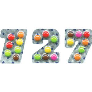 ウイットナンバーチョコ 7粒入×60個 チーリン製菓