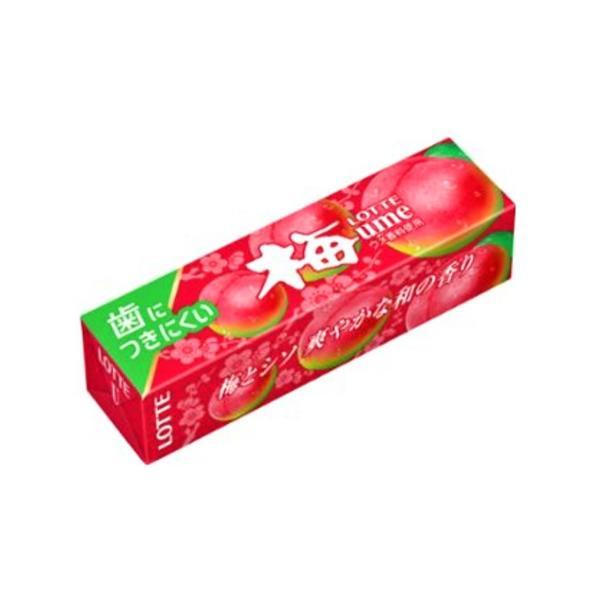 歯につきにくい梅ガム９枚入×１５個　ロッテ