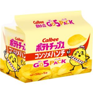 ポテトチップス　コンソメパンチ　ゴー5パック　140ｇ（28ｇ入×5袋）　1袋　カルビー(株)　【1...