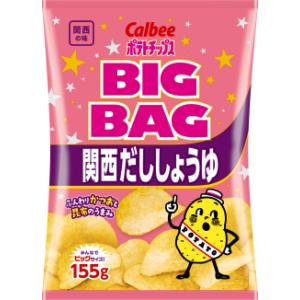 BIG　BAG　ポテトチップス　関西だししょうゆ　155ｇ入×１２袋　１ケース　カルビー(株)　【2...