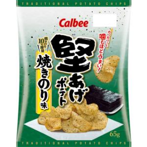 堅あげポテト　焼きのり味　65ｇ入×１２袋　１ケース　カルビー(株)　【6ケースまで１個口送料でお届...