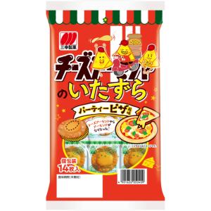 チーズのいたずら　パーティーピザ風味　14枚入　１袋　三幸製菓（株）