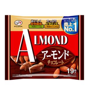 アーモンドチョコレート　19粒入　1袋　（株）不二家　【72袋まで１個口送料でお届けが可能です】｜zennokasiten