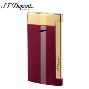 st.Dupont デュポン ターボライター スリムセブン ロータスレッド＆ゴールド 27707 ギフト プレゼント 贈答品｜zennsannnet